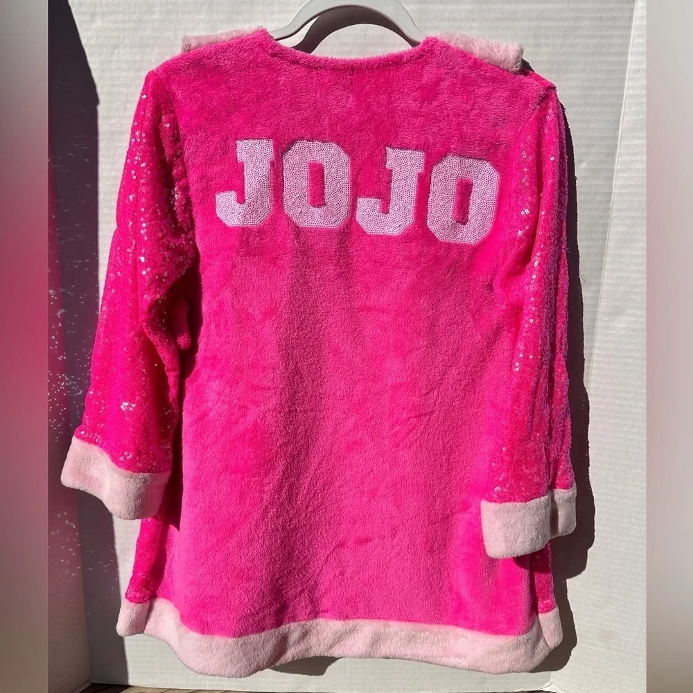 JoJo’s‎ Closet JoJo Siwa pink sequin jacket or robe  7/8 used condition no belt